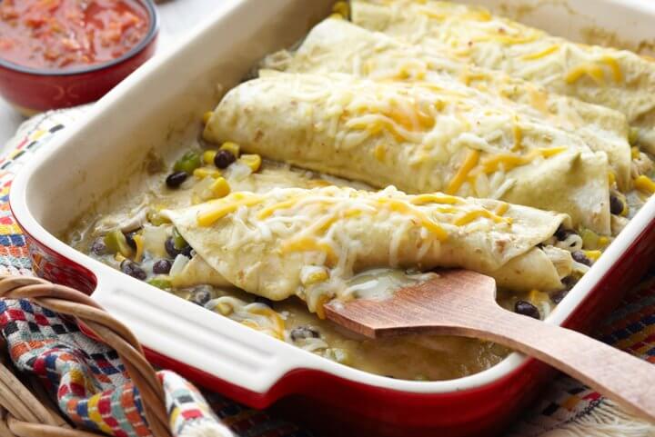 Black Bean Chicken Enchiladas