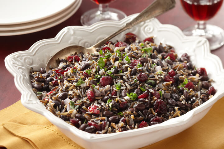 Wild Rice, Black Bean and Cranberry Pilaf